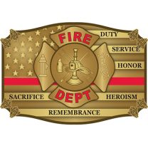 BUCKLE-FIRE DEPT.RED LINE
