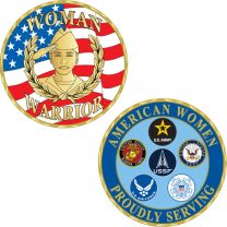 CHALLENGE COIN-WOMAN WARRIOR