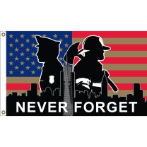 FLAG-USA,911 NEVER FORGET-RW&B