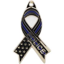 KEY RING-POLICE,BLUE RIBB