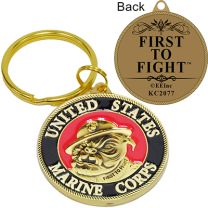 KEY RING-USMC,BULLDOG