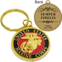 KEY RING-USMC LOGO