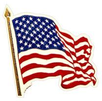MAGNET-USA FLAG,WAVY