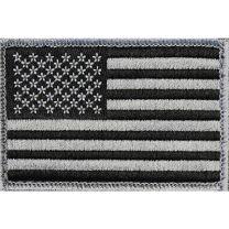 PATCH-FLAG,USA,BLK/SLV (L)