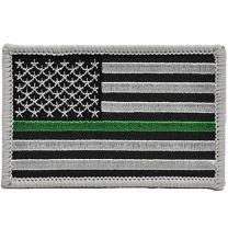 PATCH-FLAG,USA,GREEN LINE (L)
