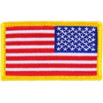 PATCH-FLAG,USA,GOLD VEL (R)