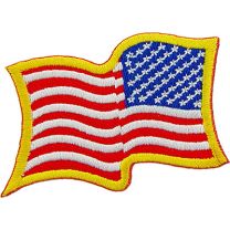 PATCH-FLAG,USA,GOLD,WAVY (R)