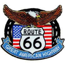 PATCH-ROUTE 66,EAGLE/FLAG