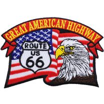 PATCH-ROUTE 66,EAGLE/FLAG
