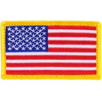 PATCH-FLAG,USA,GOLD VEL (L)