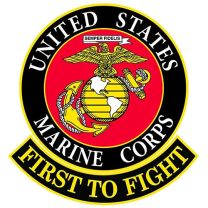 PATCH-USMC LOGO,FIRST TO