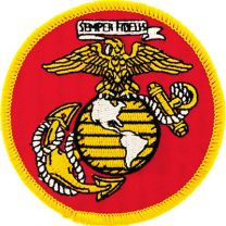 PATCH-USMC LOGO,GLOBE &