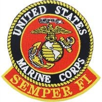 PATCH-USMC LOGO,SEMPER FI