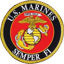PATCH-USMC LOGO,SEMPER FI