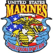 PATCH-USMC,THESE COLORS