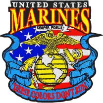 PATCH-USMC,THESE COLORS