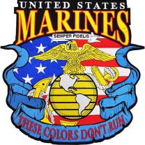 PATCH-USMC,THESE COLORS