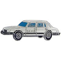 PIN-CAR,SAAB,WHITE