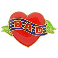 PIN-HOL,DAD,HEART & RIBB.