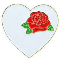 PIN-HOL,HEART,ROSE