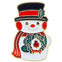 PIN-HOL,XMAS,SNOWMAN W/WR