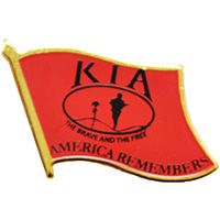 PIN-KIA,HONOR FLAG,RED