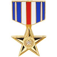 PIN-MEDAL,SILVER STAR