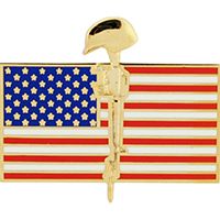PIN-MEMORIAL,FLAG/RIFLE