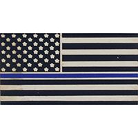 PIN-POL,BLUE LINE,HONOR FLAG