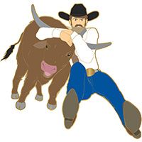 PIN-RODEO,ROPING
