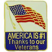 PIN-VETERAN,AMERICA IS #1