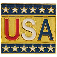 PIN-USA,SCRIPT W/STARS
