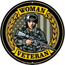 SIGN-WOMAN VETERAN,BDU