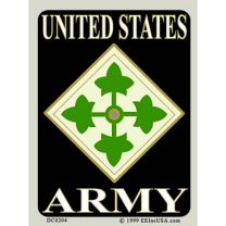 STICKER-U.S. ARMY,004TH DIV