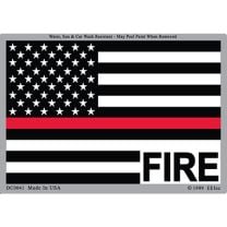 STICKER-FIRE,RED LINE,USA