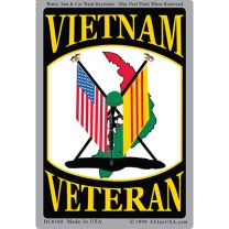STICKER-VIETNAM,VET.FLAGS